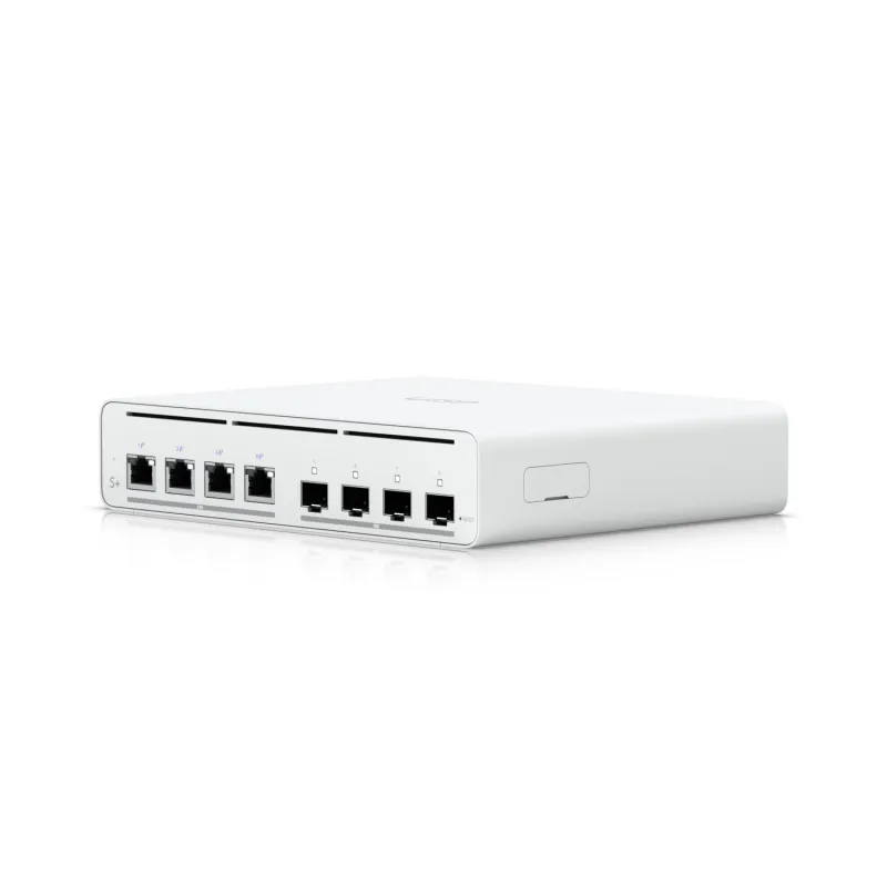 Switch Ubiquiti UISP-S-Plus EU, 4x 2.5 GbE RJ45 PoE Passivo, 4x SFP+, 160 W, Power TransPort - Immagine 2