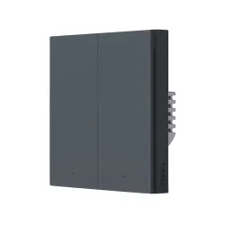 Interruptor de Parede Inteligente Aqara H1 Cinza, Duplo, com Fio Neutro, Zigbee 3.0, UE, WS-EUK01-G - Imagem 2
