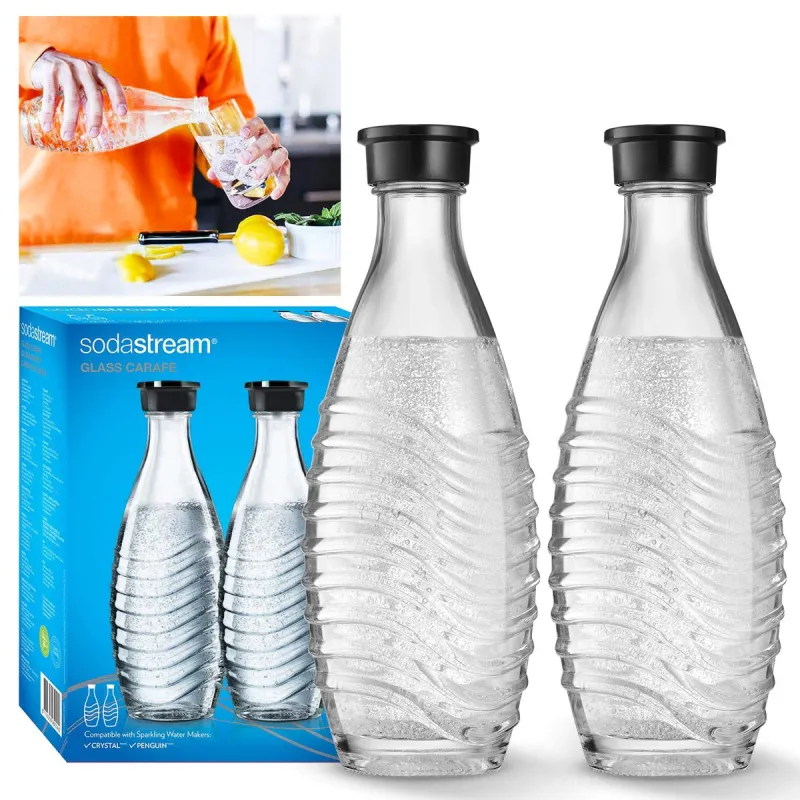 Botellas de vidrio Sodastream 2-pack para el soda maker Sodastream