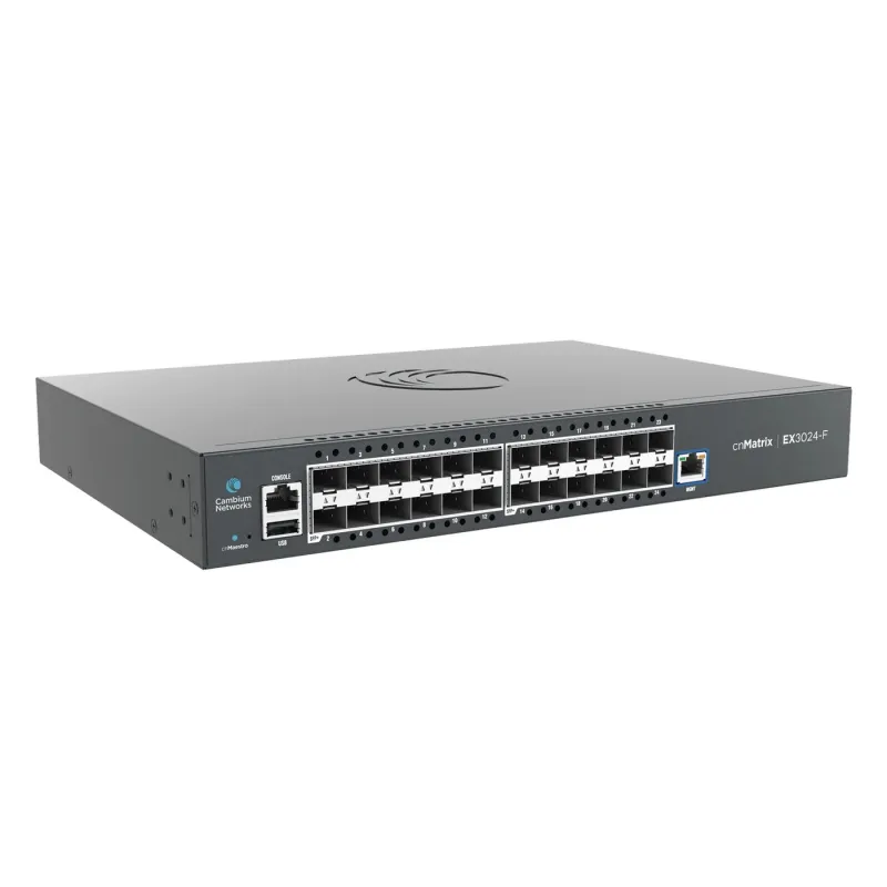 Switch Cambium cnMatrix EX3024F, 24x SFP+, dos fuentes de alimentación AC integradas, sin cable de alimentación incluido - Imagen 3