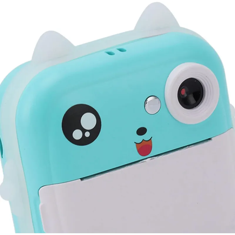 Mini Thermal Printer with Camera Extralink EPP-004 Blue, 3 Rolls of Thermal Paper, 2.5" LCD Screen, Bluetooth, USB-C, 1000 mAh - Image 4