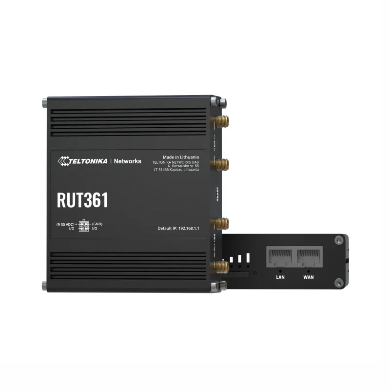 Roteador industrial 4G LTE Teltonika RUT361, Cat 6 LTE, WiFi 4, 2x RJ45 100Mb/s, IP30 - Imagem 4