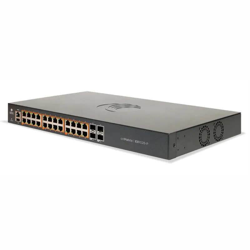 Switch Cambium cnMatrix EX1028-P, 24x RJ45 1000Mb/s PoE+, 4x SFP+, 200W, spravovaný