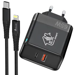 Conjunto Extralink Smart Life Cargador 65W GaN 1x USB-C...
