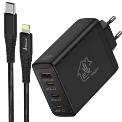 Zestaw Extralink Smart Life Ładowarka 100W GaN 3x USB-C...