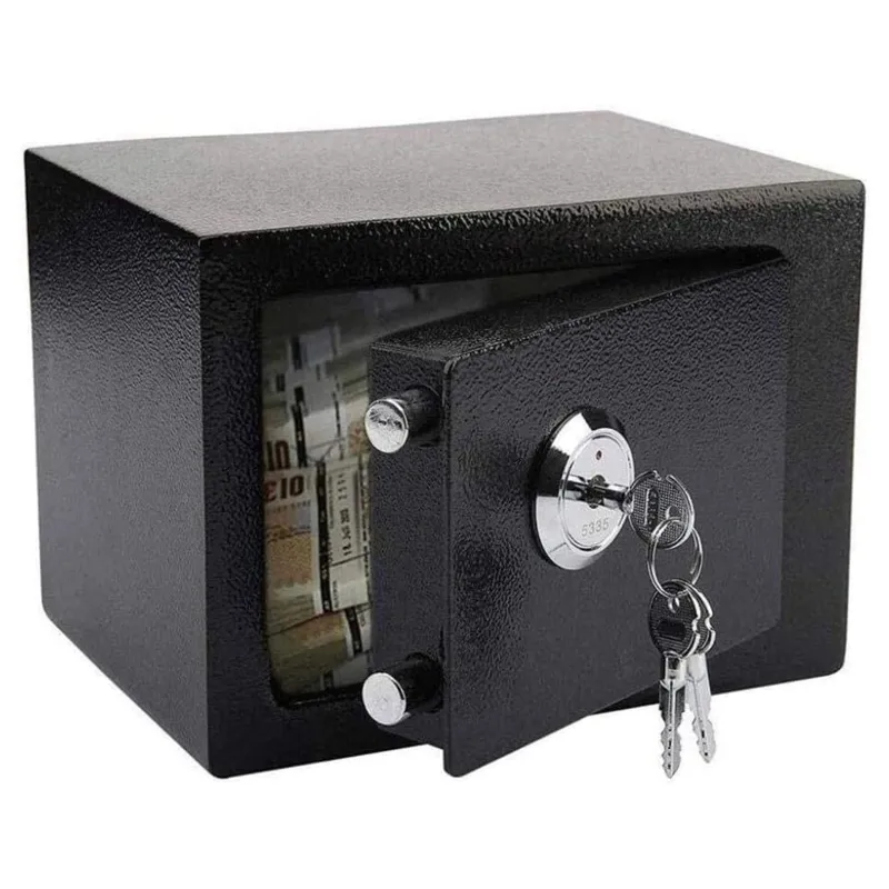 Cassaforte Domestica Extralink Home, Ufficio, Cassetta di Sicurezza con Chiave, Cassaforte Nera, S-404 - Immagine 2