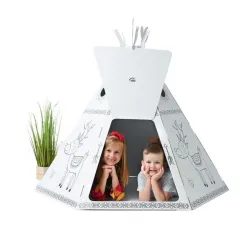 Creative DIY Teepee Toy for Coloring and Assembly