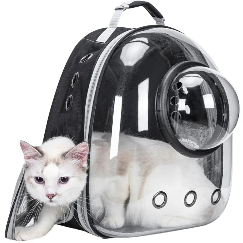 Рюкзак-переноска Extralink Pets для кошек и собак, прозрачный и вентиляторный - pet-743 - Изображение 3