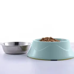 Doppia Ciotola per Cani e Gatti Extralink Pets, Metallica 2 in 1 per Cibo Secco Umido e Acqua pet-823 - Immagine 2