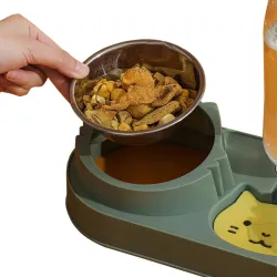Двойная миска для собак и кошек Extralink Pets, миска для воды и корма с диспенсером воды Pet-822 - Изображение 3