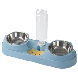 Cuenco Doble para Perro Gato Extralink Pets, Cuenco de Agua y Comida con Dispensador de Agua pet-821 - Imagen 2