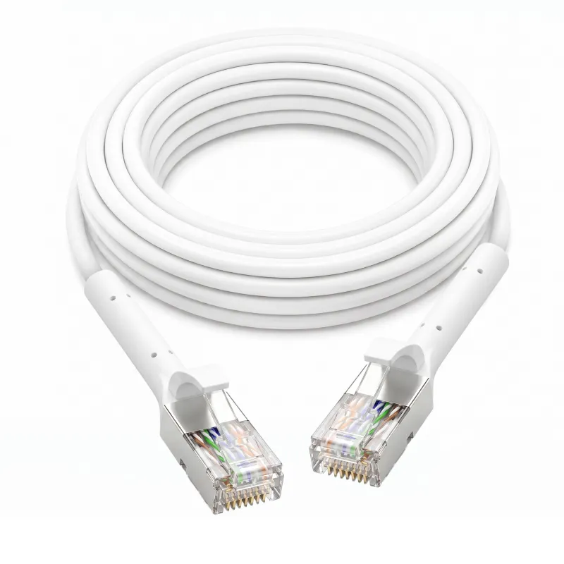Extralink Kat.6A U/FTP 5m 1Gbps Biały | Patchcord LAN | Miedź Kabel sieciowy skrętka, łamana końcówka - Zdjęcie 6