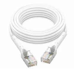 Extralink Cat.6A U/FTP LAN Patch Cord 0.5m 1Gbps White, Copper Network Cable, Flexible Connector - Image 6