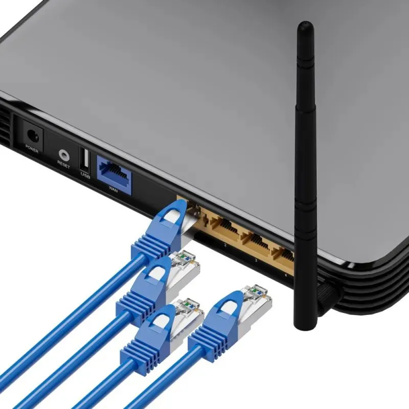 Extralink Cat.8.1 S/FTP LAN Patch Cable 15m 40G Blue Copper Network Cable - Image 2