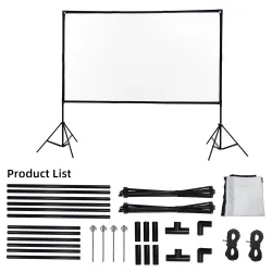 Extralink Foldable Projection Screen 100" PSF-100 | Składany ekran projekcyjny | 16:9, 220x125cm, biały - Zdjęcie 7