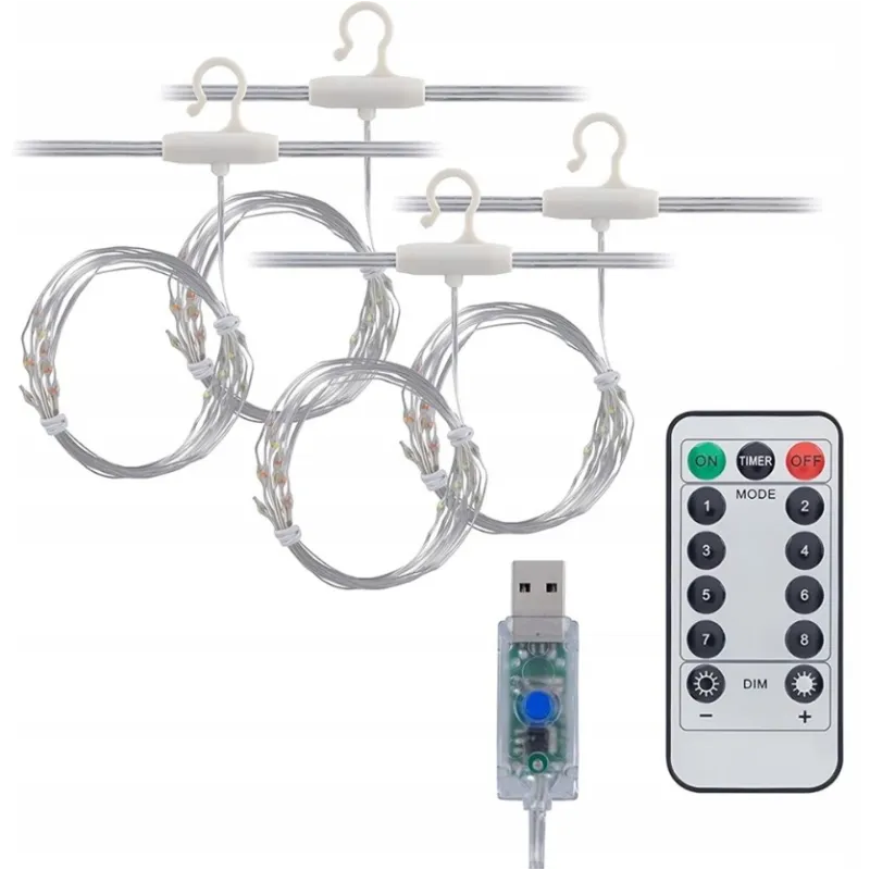 Extralink LED Curtain, 3x3 + Remote Control - Image 4