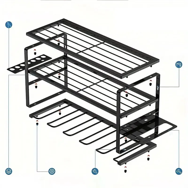Extralink, garage rack, wall shelf, hanger organiser for power tools - Image 3