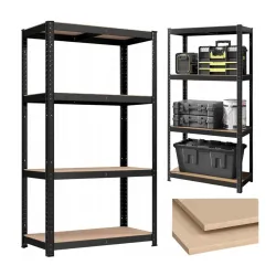 Extralink Regal, 4-stufig 180x120x60cm schwarz 500 kg Pro