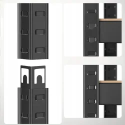Estante Extralink, 4 niveles 180x120x60cm negro 500 kg Pro - Imagen 4