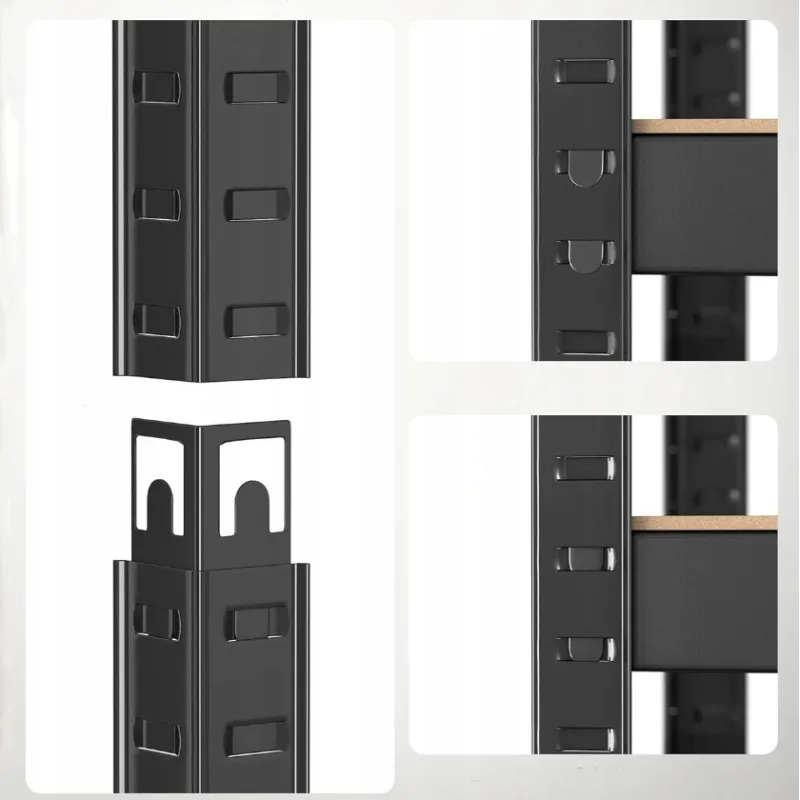 Extralink Shelf, 4-Tier 180x120x60cm Black 500 kg Pro - Image 4
