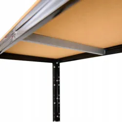 Extralink Shelf, 4-Tier 180x120x60cm Black 500 kg Pro - Image 5