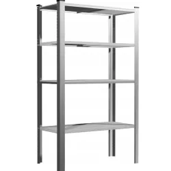 Extralink | Regał metalowy | 4-poziomowy 150x75x30cm 50 kg - Zdjęcie 3