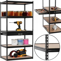 Extralink Regal, 5-st&ouml;ckig mit Schublade 180x90x60cm 175 kg