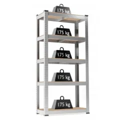 Extralink Regal, 5-stufig 180x90x30cm 175 kg - Bild 3