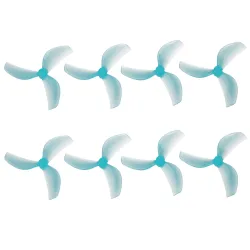 Gemfan 45mm Blue Three-Blade Drone Propellers, Pack of 8
