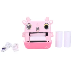 Pink Thermal Printer EPP-005 + Extralink Thermal Paper 3 Rolls Set, Deer - Image 9