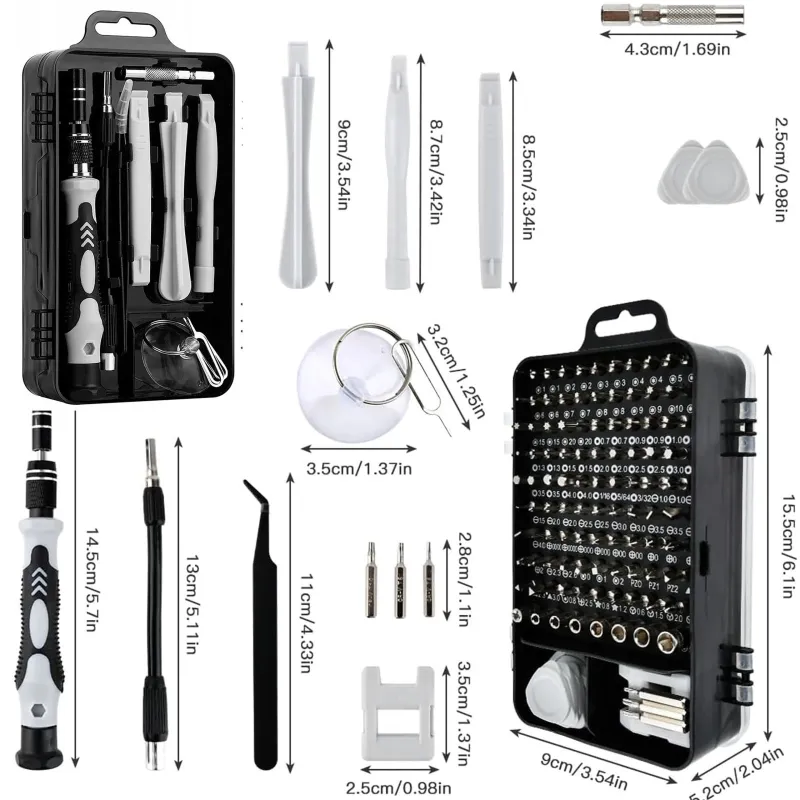 Juego de Destornilladores de Precisión Extralink, 118 en 1 Destornilladores Torx y Herramientas de Precisión - Imagen 3