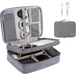 Organizer da viaggio Extralink, custodia e borsa per cavi USB di ricarica e accessori con manico XL - Immagine 2