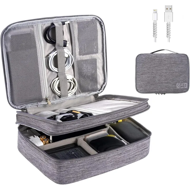 Extralink Reiseorganizer Tasche für USB-Ladegeräte und Zubehör mit XL-Griff - Bild 2
