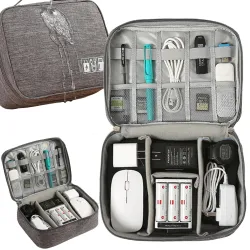 Organizador de Viagem Extralink para Cabos USB, Carregadores, Acessórios com Alça