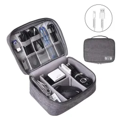 Extralink Reise-Organizer Tasche für USB-Kabel, Ladegeräte, Zubehör mit Griff - Bild 3