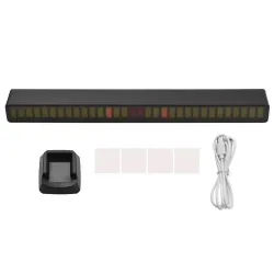 Luz LED USB RGB Extralink, reativa ao som, faixa recarregável, preta - Imagem 2