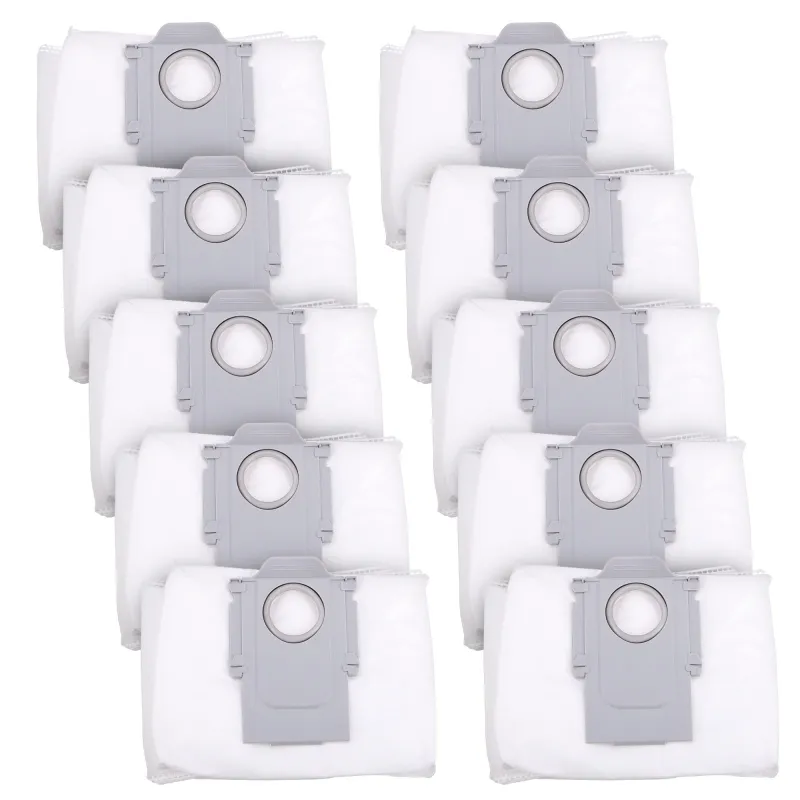 Set di Sacchetti per Aspirapolvere Roborock Serie S e Q, 10 Pezzi, Compatibile con S7 MaxV Ultra, S8 Pro Ultra, Q5, Q7, Q8 Max Q