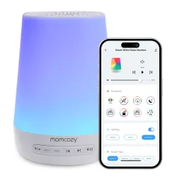 Momcozy WN02 LED Nachtlicht mit Wei&szlig;em Rauschen, Wi-Fi,...
