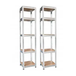 Set aus Zwei Extralink 5-stufigen Regalen, 180x40x40 cm,...