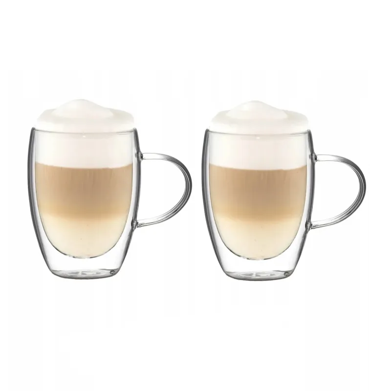 Juego de 2 Vasos Térmicos de Pared Doble Extralink con Asa, 340 ml