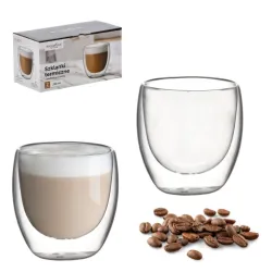 2 Adet &Ccedil;ift Duvarlı Termal Bardak Seti Extralink, 250 ml