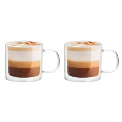 Juego de 2 Tazas T&eacute;rmicas de Doble Pared Extralink, 215 ml