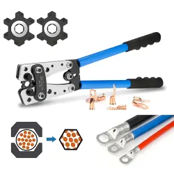 Ferramenta de Crimpagem Extralink para Manguitos, Conectores de Cabos, Compressão de Fios 6-50mm AWG - Imagem 7