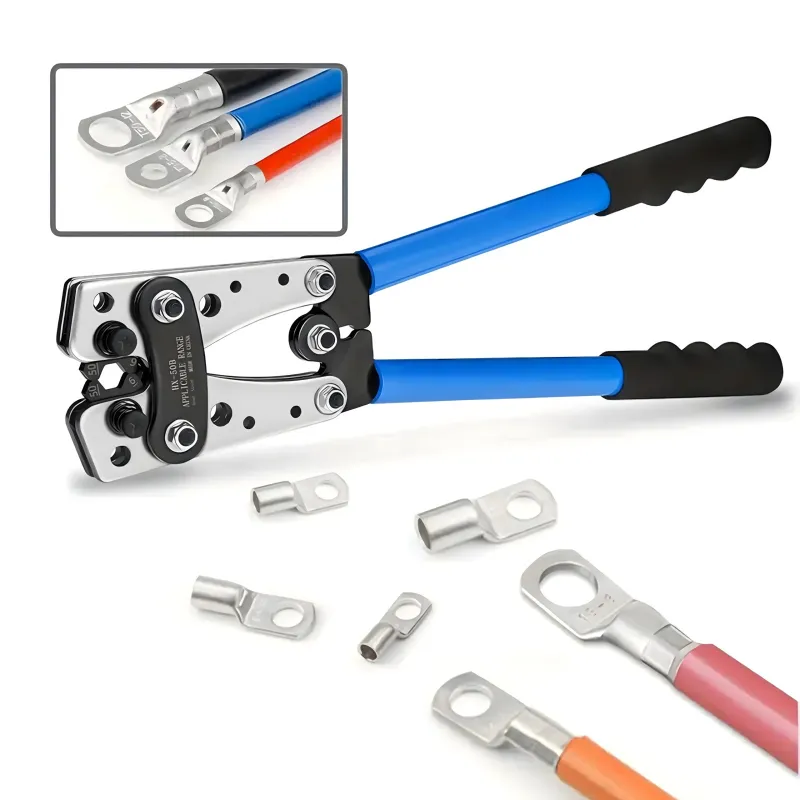 Strumento di Crimpatura Extralink per Manicotti, Estremità dei Connettori Cavi, Compressione Cavi 6-50mm AWG - Immagine 8