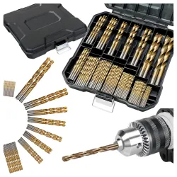 Extralink Bohrerset, Universelle Titanbohrer für Metall und Holz 1,5-10mm 99 Stück