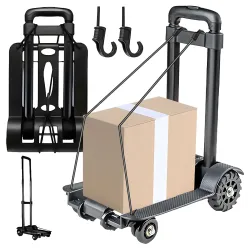 Carrello della Spesa Extralink, Pieghevole, Manico Telescopico, Capacità di 40 kg