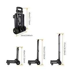 Carrito de Compras Extralink, Plegable, Manija Telescópica, Capacidad de 40 kg - Imagen 6