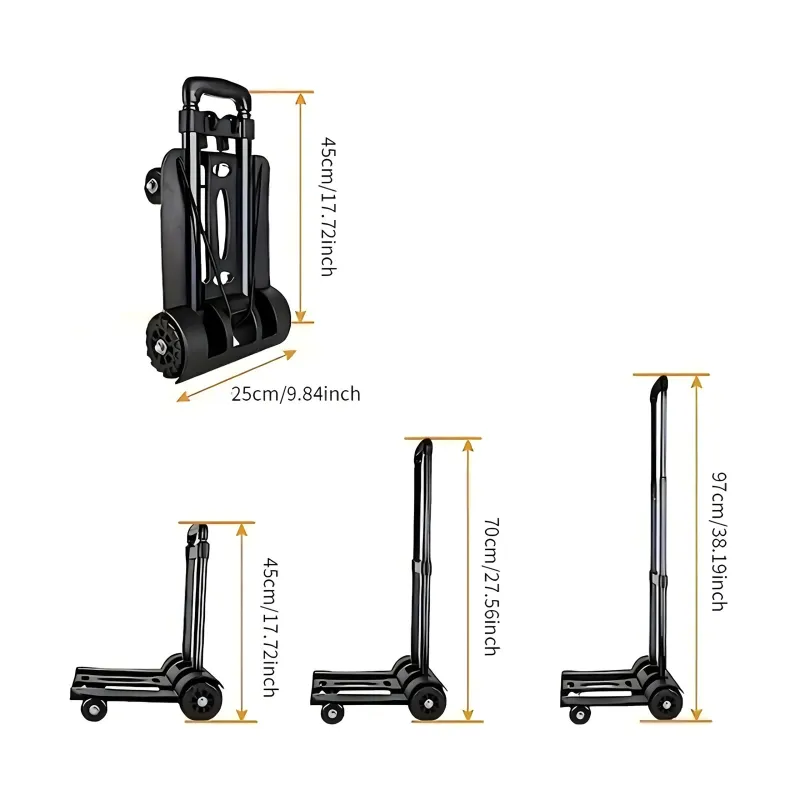 Extralink Shopping Trolley, Foldable, Telescopic Handle, 40 kg Capacity - Image 6