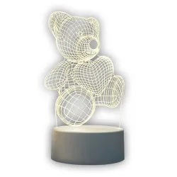 Lampada Notturna Orsetto Cuore 3D Extralink Home,...