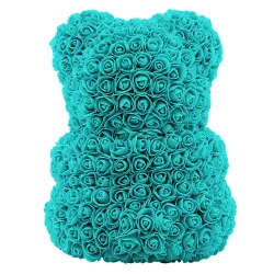 Büyük Gül ile Ayıcık Extralink Home, 40 cm Gül Sevgililer Günü Hediyesi Turkuaz - Görsel 5